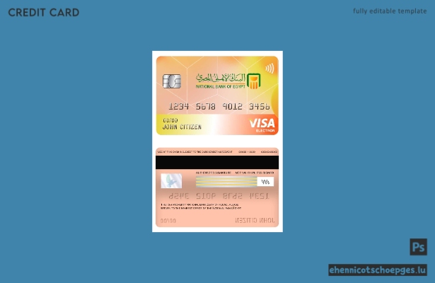 Beispielvorschau der Visa Electron-Karte der ägyptischen Nationalbank